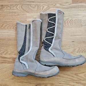 Salomon Women's Taupe and Black Winter Boots